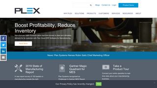 Plex Systems: Manufacturing ERP Online Software Solutions