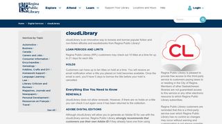 cloudLibrary | Regina Public Library