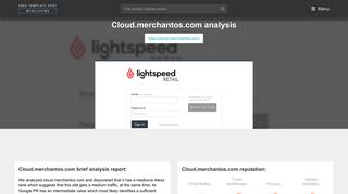 Cloud Merchantos. Sign In - Lightspeed Retail