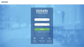 ISONAS Pure Access - Login Page