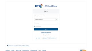 BT Cloud Phone portal - BT.com