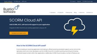 SCORM Cloud API: Integrate SCORM Cloud using our API