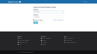 Log In to HoursTracker Cloud