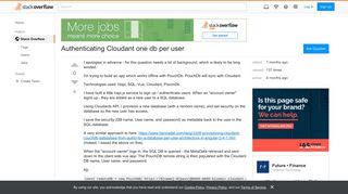 Authenticating Cloudant one db per user - Stack Overflow