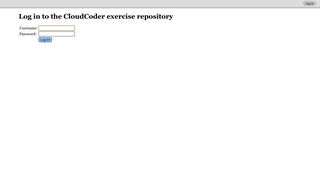 CloudCoder Exercise Repository - Log In