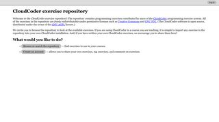 CloudCoder Exercise Repository