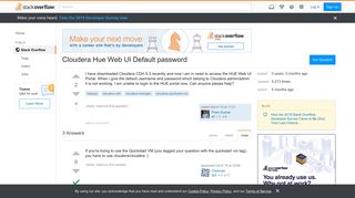 Cloudera Hue Web UI Default password - Stack Overflow