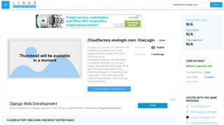 Visit Cloudfactory.onelogin.com - OneLogin.