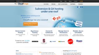 CloudForge: Free Subversion and Git Hosting | Bug and Issue tracking