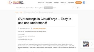 SVN settings in CloudForge – Easy to use and understand!
