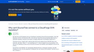 Solved: Why can't SourceTree connect to a CloudForge SVN r...