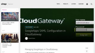 GoogleApps SAML Configuration in CloudGateway | Citrix Blogs