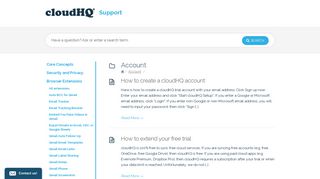 Account – cloudHQ Support