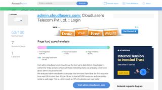 Access admin.cloudlasers.com. CloudLasers Telecom Pvt Ltd. :: Login