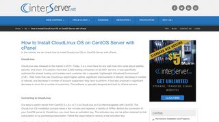 How to Install CloudLinux OS on CentOS Server with cPanel ...