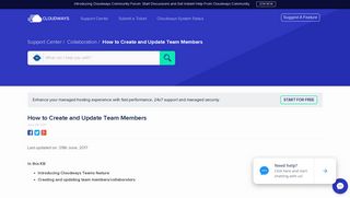 Managing Cloudways Team member(s) feature - Cloudways Support