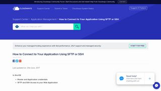 How to Connect to your Application Using SFTP ... - Cloudways Support