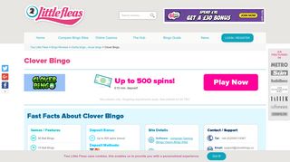 Clover Bingo Review | Exclusive £20 Bonus - Two Little FLeas