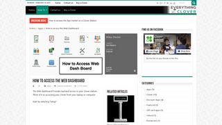How to access the Web Dashboard – Everything Clover