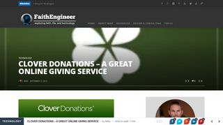 Clover Donations - A Great Online Giving Service - FaithEngineer