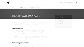 Clover Sites Help Center | Choosing a Domain Name