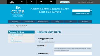 Register with CLPE - Centre for Literacy in Primary Education