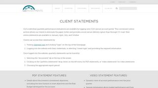 Client Statements | CLS Investments, LLC