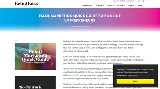 Email Marketing Quick Guide for Online Entrepreneurs | Being Boss