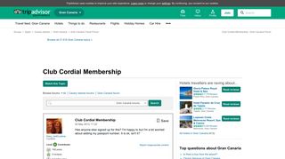 Club Cordial Membership - Gran Canaria Message Board - TripAdvisor