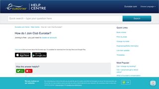 How do I Join Club Eurostar? - Eurostar Help Centre
