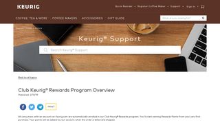 Club Keurig® Rewards Program Overview - Keurig Support