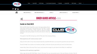 GUIDE TO CLUB MCE BIKEGUIDE - MCE INSURANCE