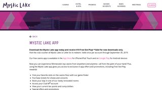 Mystic Lake App