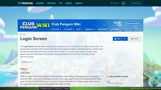 Login Screen | Club Penguin Wiki | FANDOM powered by Wikia