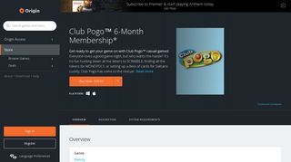 Club Pogo™ 6-Month Membership* for PC/Mac | Origin