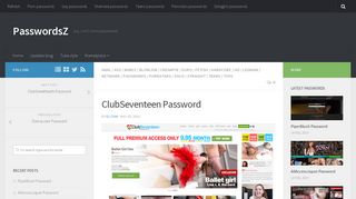 ClubSeventeen Password | PasswordsZ