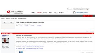 Club Toyota - No Longer Available - RedFlagDeals.com Forums