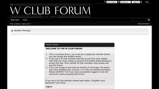 The W Club Forums