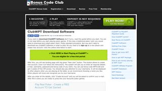 ClubWPT Download Software - ClubWPT Bonus Code