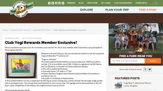 Club Yogi Rewards Member Exclusive! | Yogi Bear's Jellystone Park ...