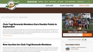 club yogi rewards Archives - Yogi Bear's Jellystone Park Camp-Resorts