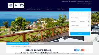 Exclusive benefits on our official website | H10 Hotels