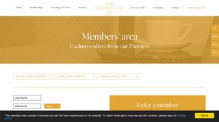 Member login - The Clubhouse London