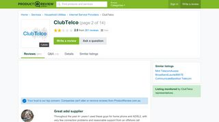 ClubTelco Reviews (page 2) - ProductReview.com.au