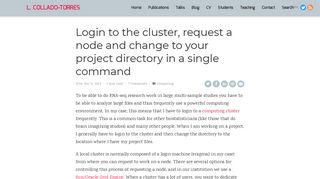 Login to the cluster, request a node and change to your project ...