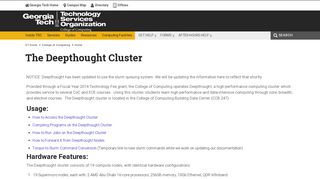 The Deepthought Cluster | support.cc.gatech.edu