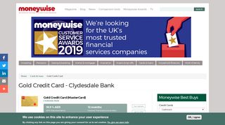 Gold Credit Card - Clydesdale Bank | Moneywise