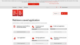 Retrieve a saved application | Clydesdale Bank