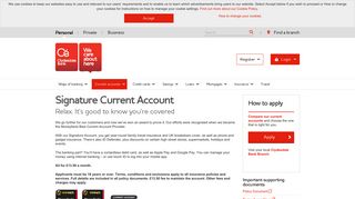 Signature Current Account | Clydesdale Bank