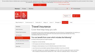 Travel Insurance | Clydesdale Bank